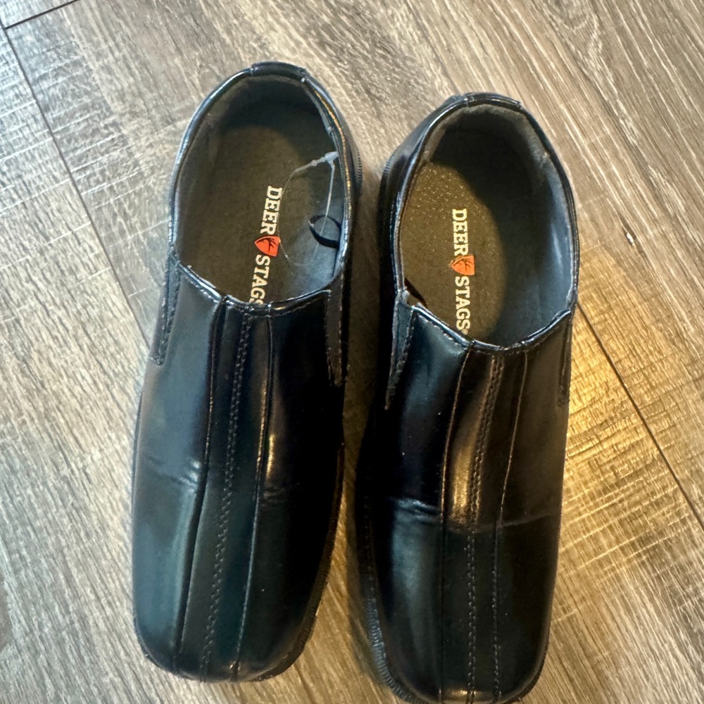 Deer Stags Black Slip-On Loafers